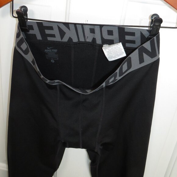 Nike Pro Compression Tights Men’s Size Medium Hyperwarm Black - Picture 3 of 5